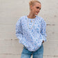 Blue Floral Crewneck