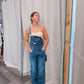 Medium Wash 90's Denim Twill Overalls
