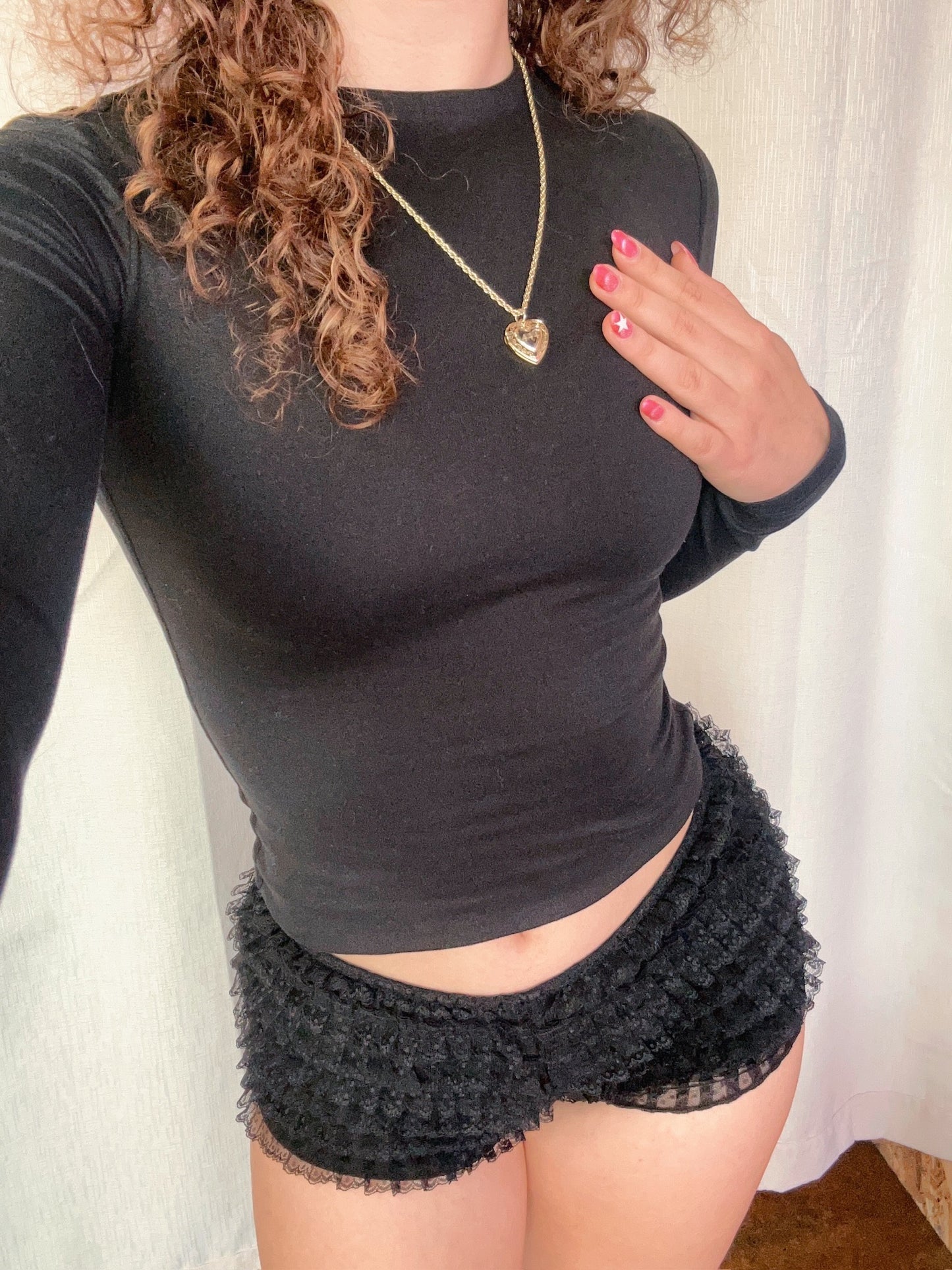 Low Waist Ruffle Lace Shorts