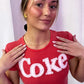 Coke Patchwork Baby Rib Tee