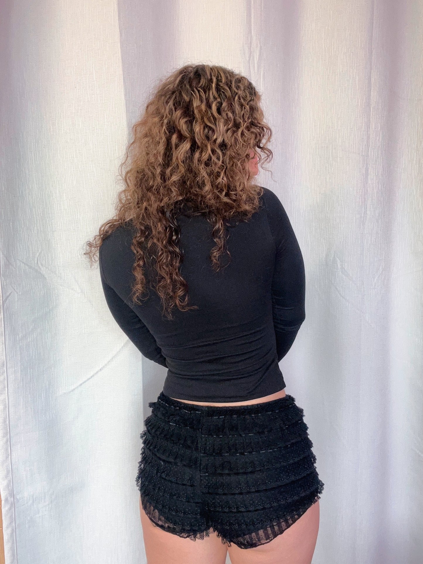 Low Waist Ruffle Lace Shorts