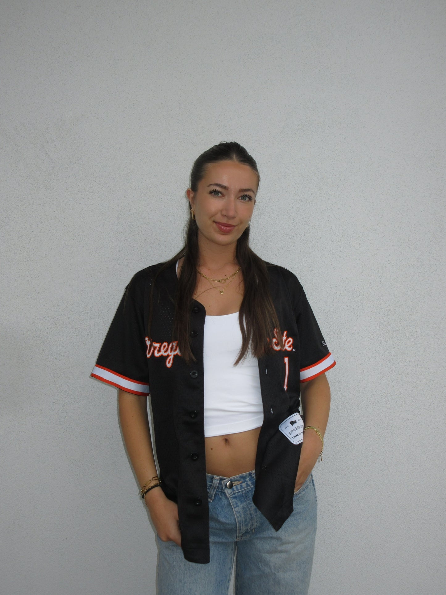 Black OSU #1 Baseball Jersey