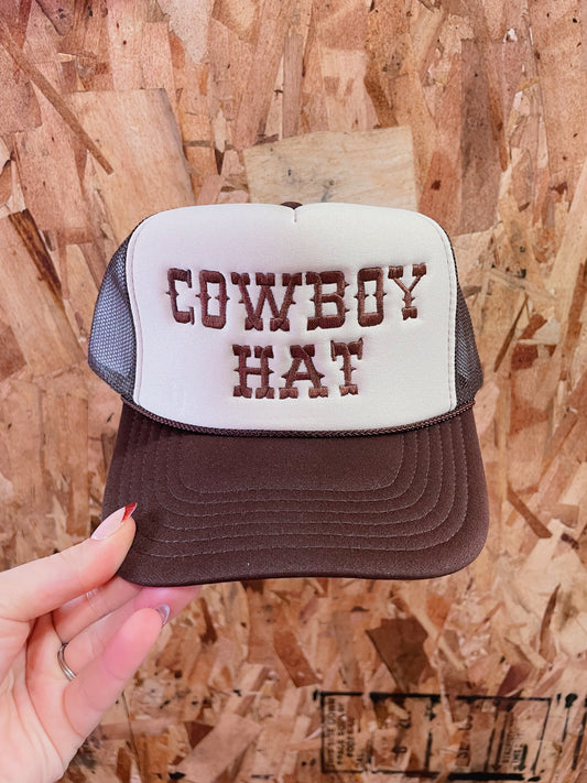 Cowboy Hat-Brown Trucker Hat