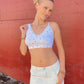 Cherry Print Lace Crop Top