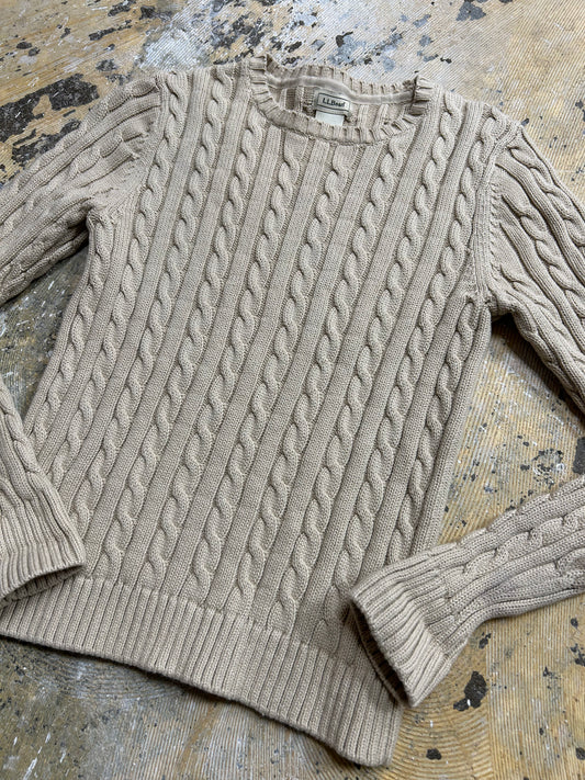 LL Cream Cable Knit Long Sleeve