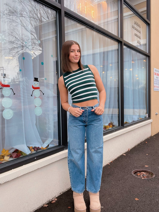 Stripe Sleeveless Top