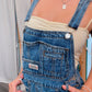 Medium Wash 90's Denim Twill Overalls