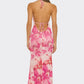 Pink Flower Halter Dress