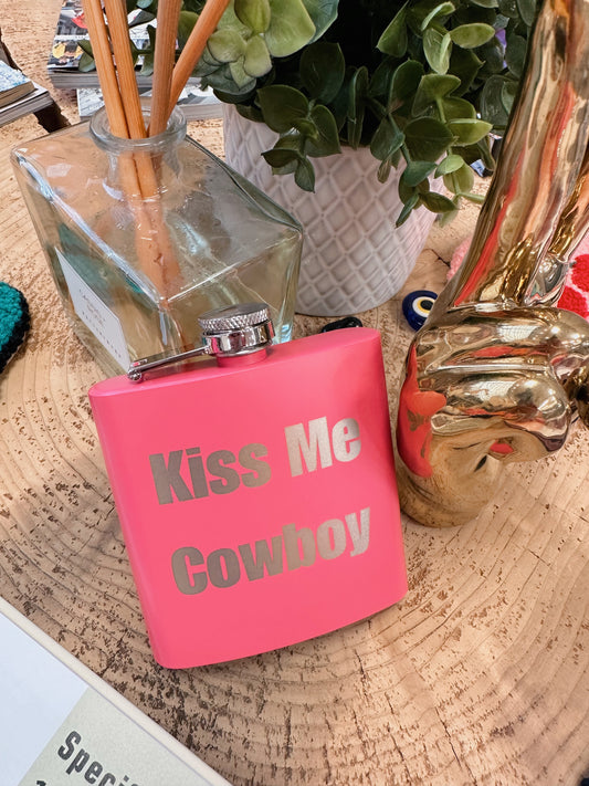 Kiss Me Cowboy Flask