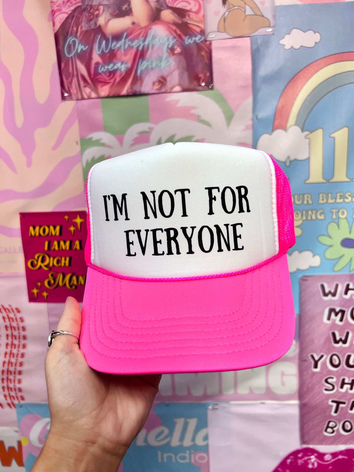 I'm Not For Everyone Hot Pink Trucker Hat