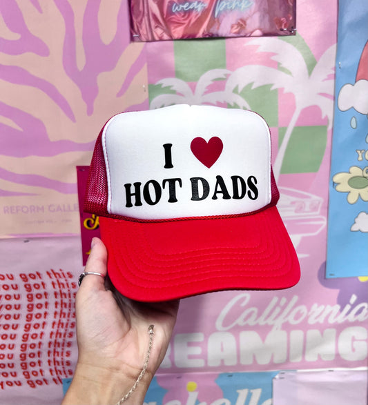 I Love Hot Dads -Red/White