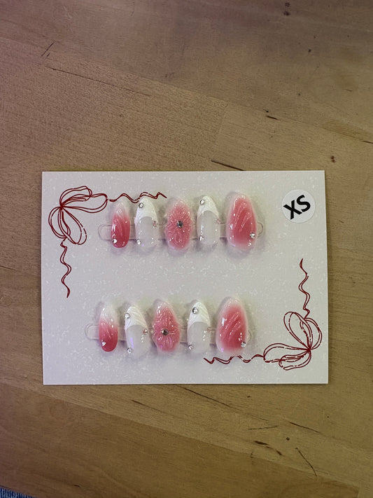 Baby Pink Diamond Nails