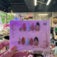 Floral Almond Bubble Nails