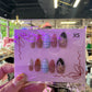 Floral Almond Bubble Nails