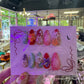 Multi Color Floral Almond Press Ons