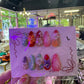 Multi Color Floral Almond Press Ons