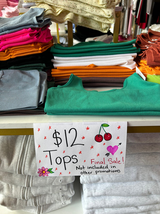 $12 Tops-FINAL SALE