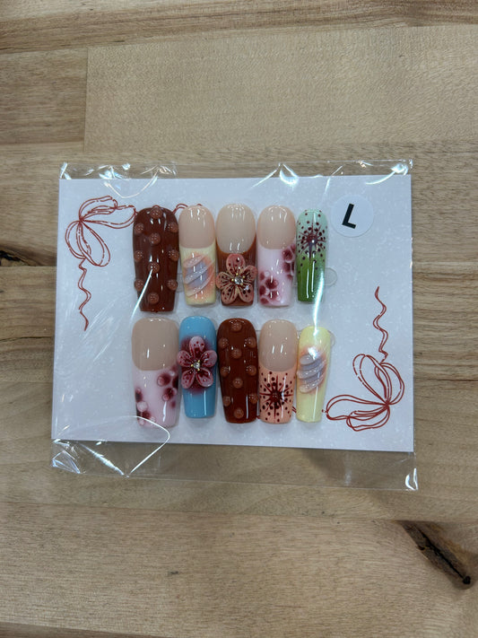 Tropical Forest Walk Acrylic Nails