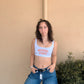 White Scoop Neck Crop Top