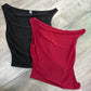Scoop Neck Asymmetrical Going Out Top