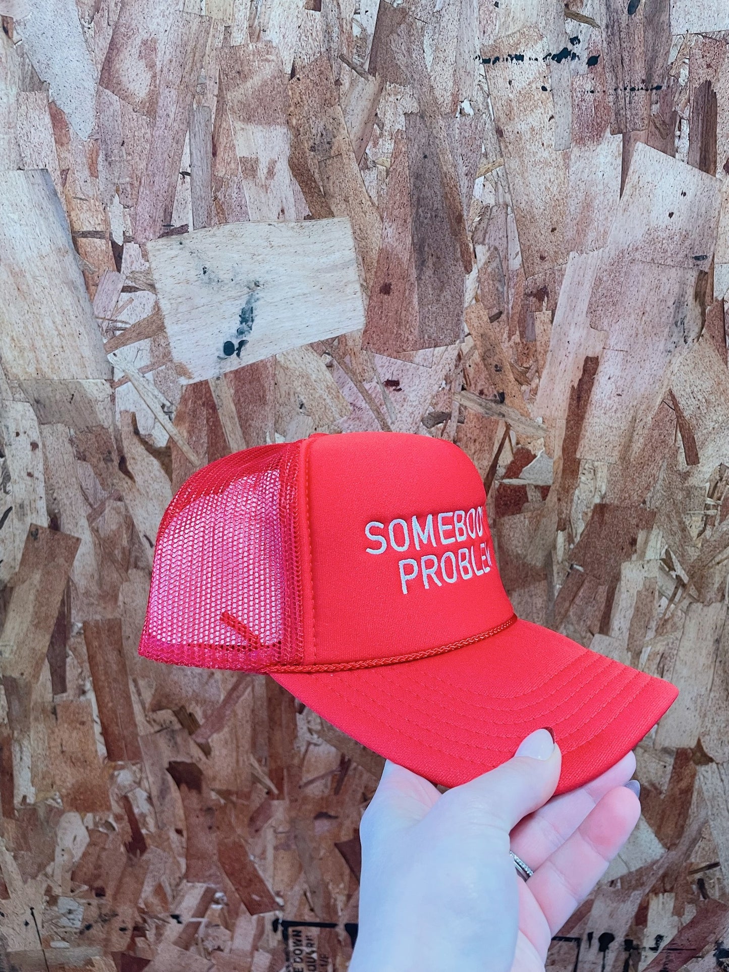 Somebody's Problem Red Trucker Hat