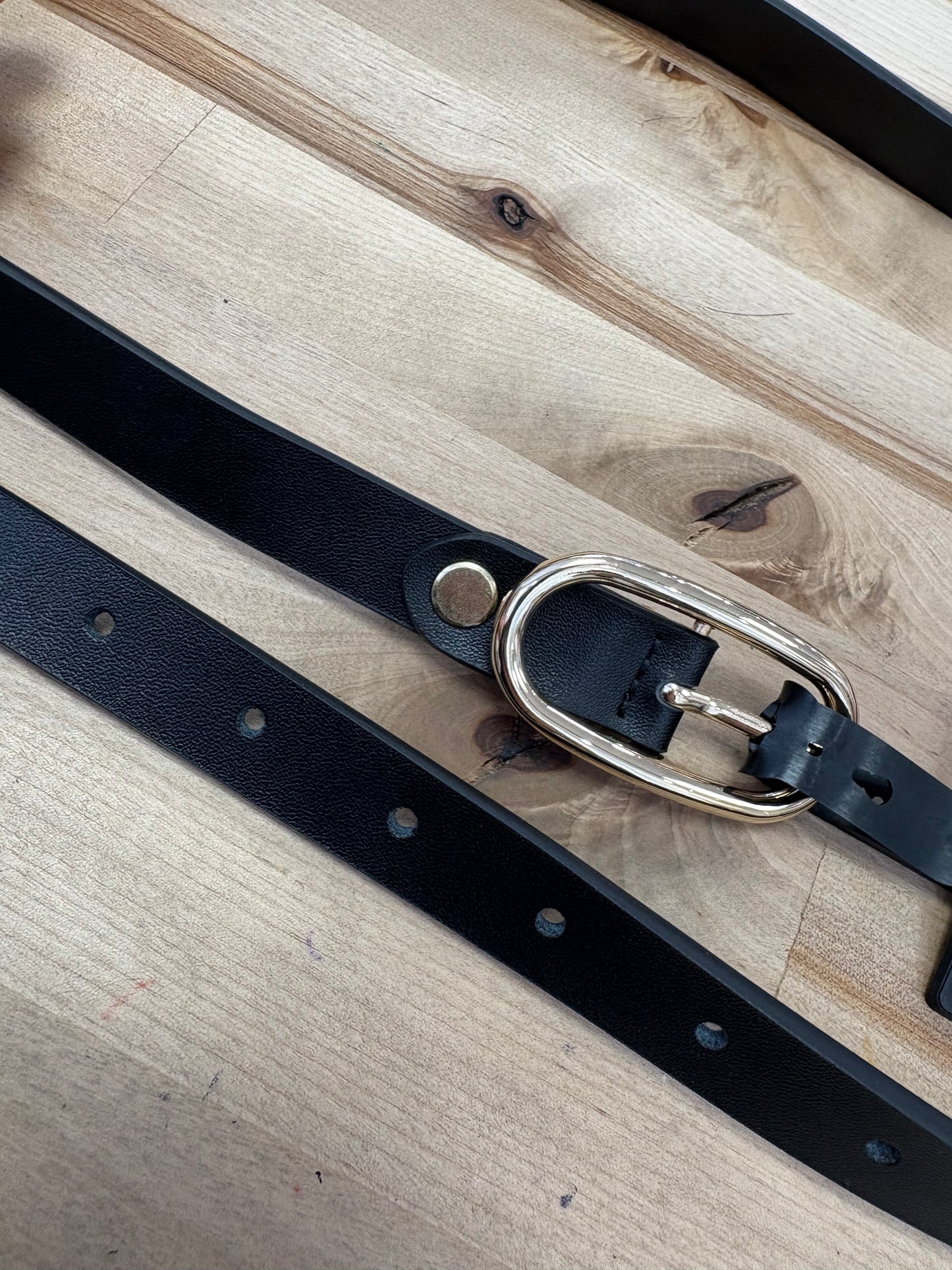 Oval Gold Buckle Belt