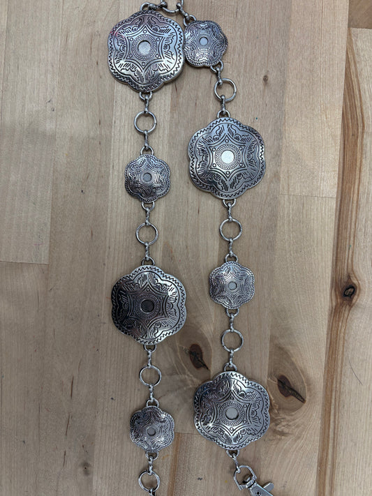 Detailed Silver Body Chain