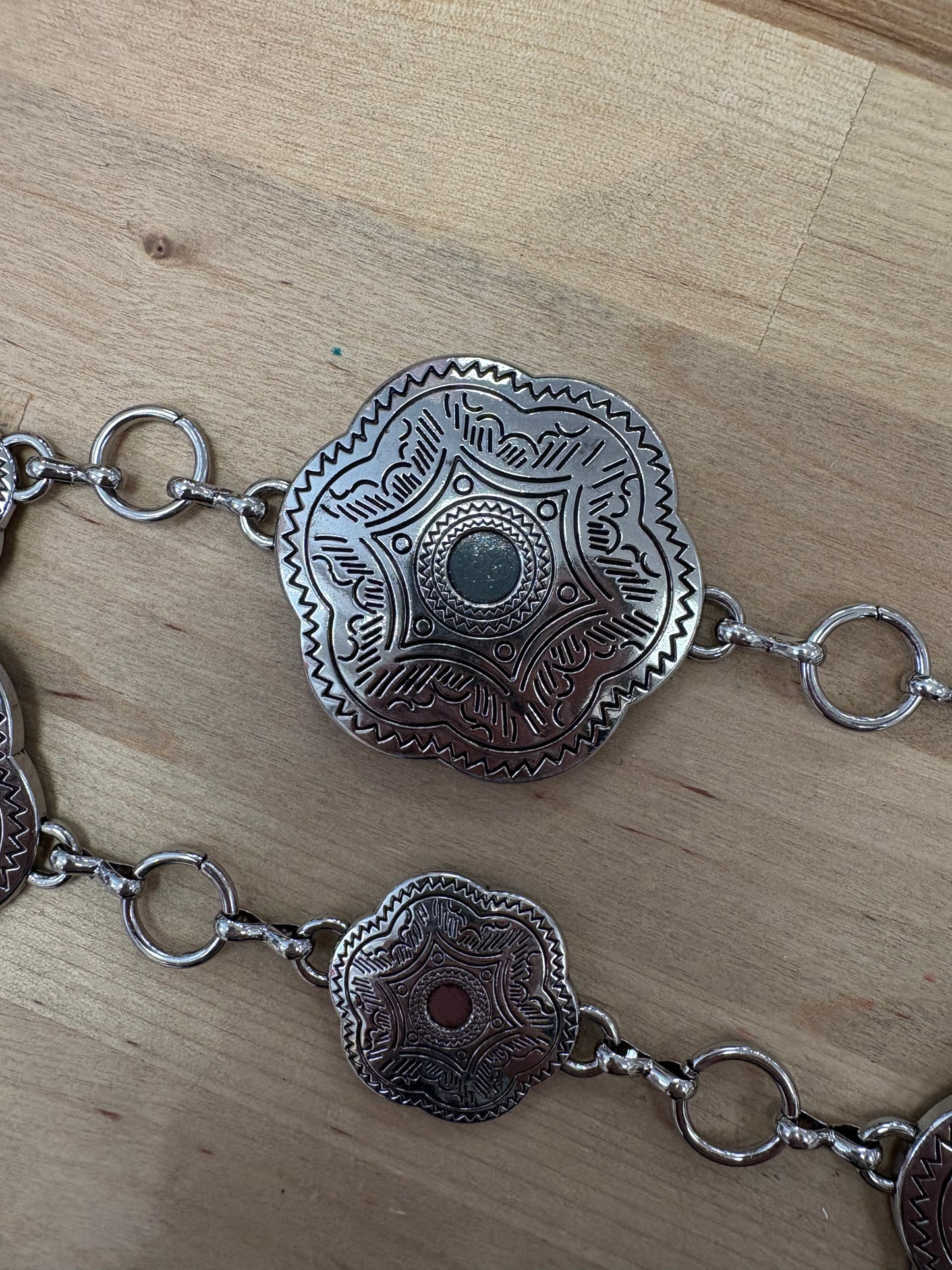 Detailed Silver Body Chain