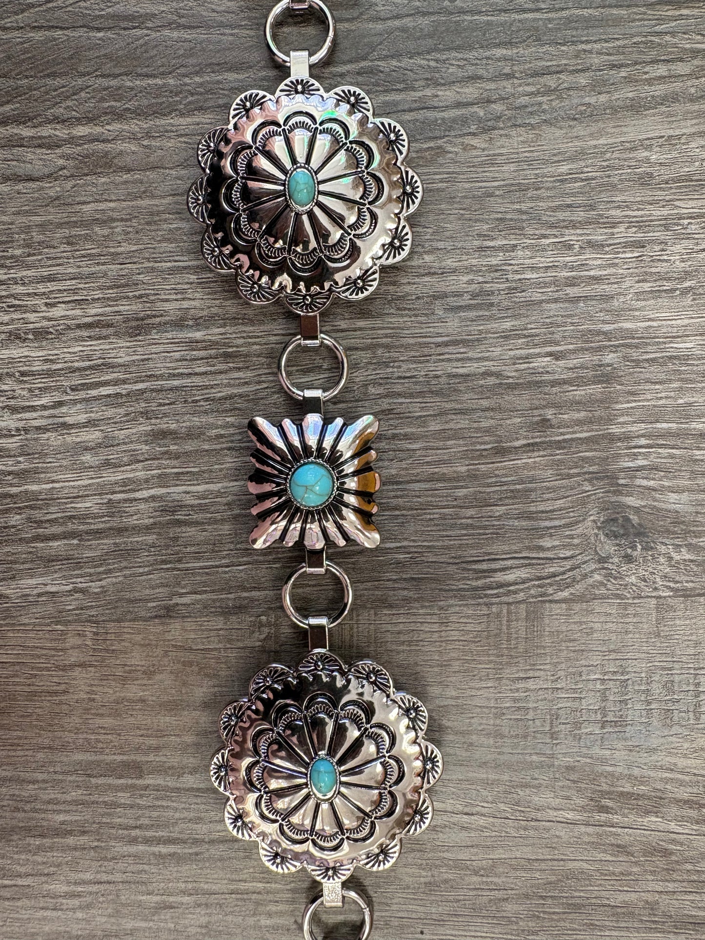 Silver Flower Chain Belt