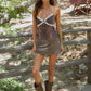 Brown Lace Cami