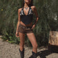 Maisie Embroider Halter Top