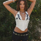 Maisie Embroider Halter Top