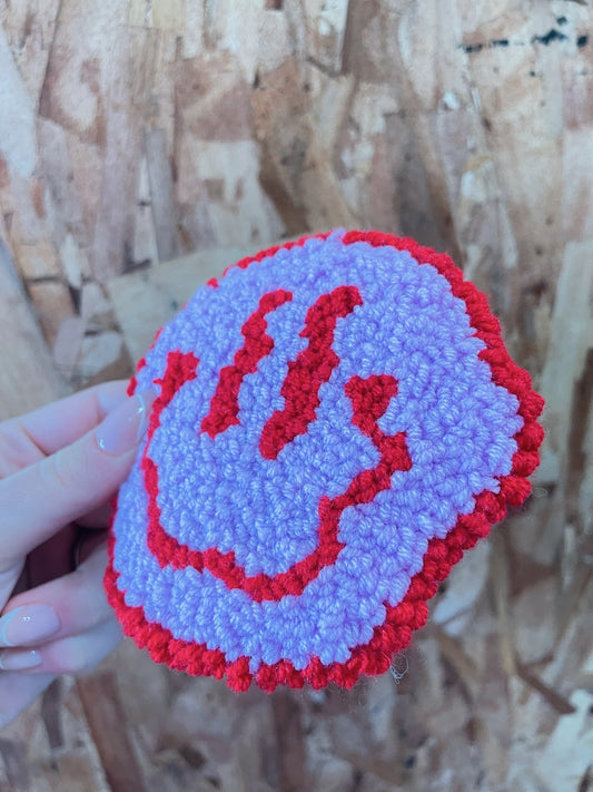 Purple & Red Smiley Coaster