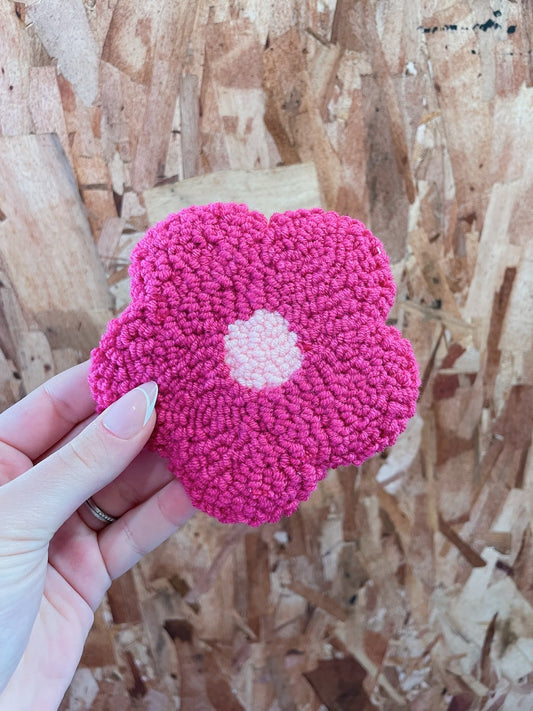 Shades of Pink Flower Coaster