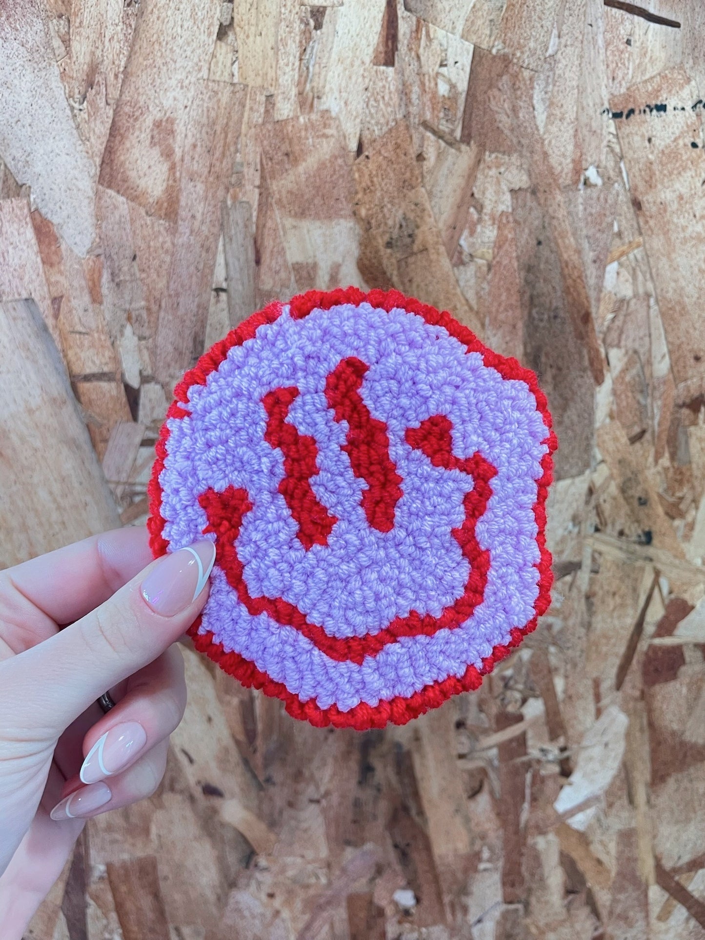 Purple & Red Smiley Coaster