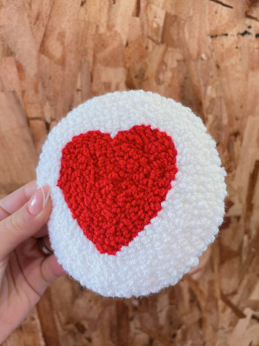 Red Heart Coaster