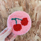 Pink and Red Cherries Coaster