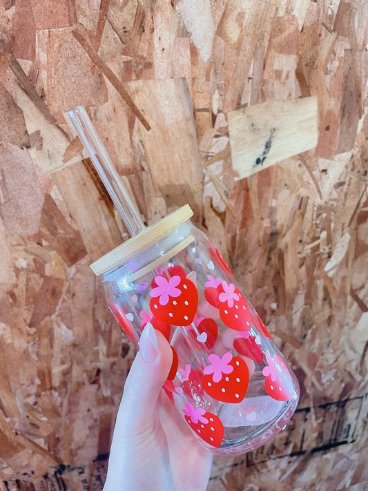 Strawberry Glass Cup