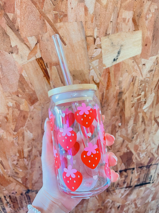 Strawberry Glass Cup