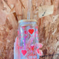 Cherry & Hearts Glass Cup