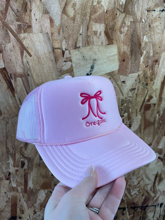 Pink Oregon Bow Hat