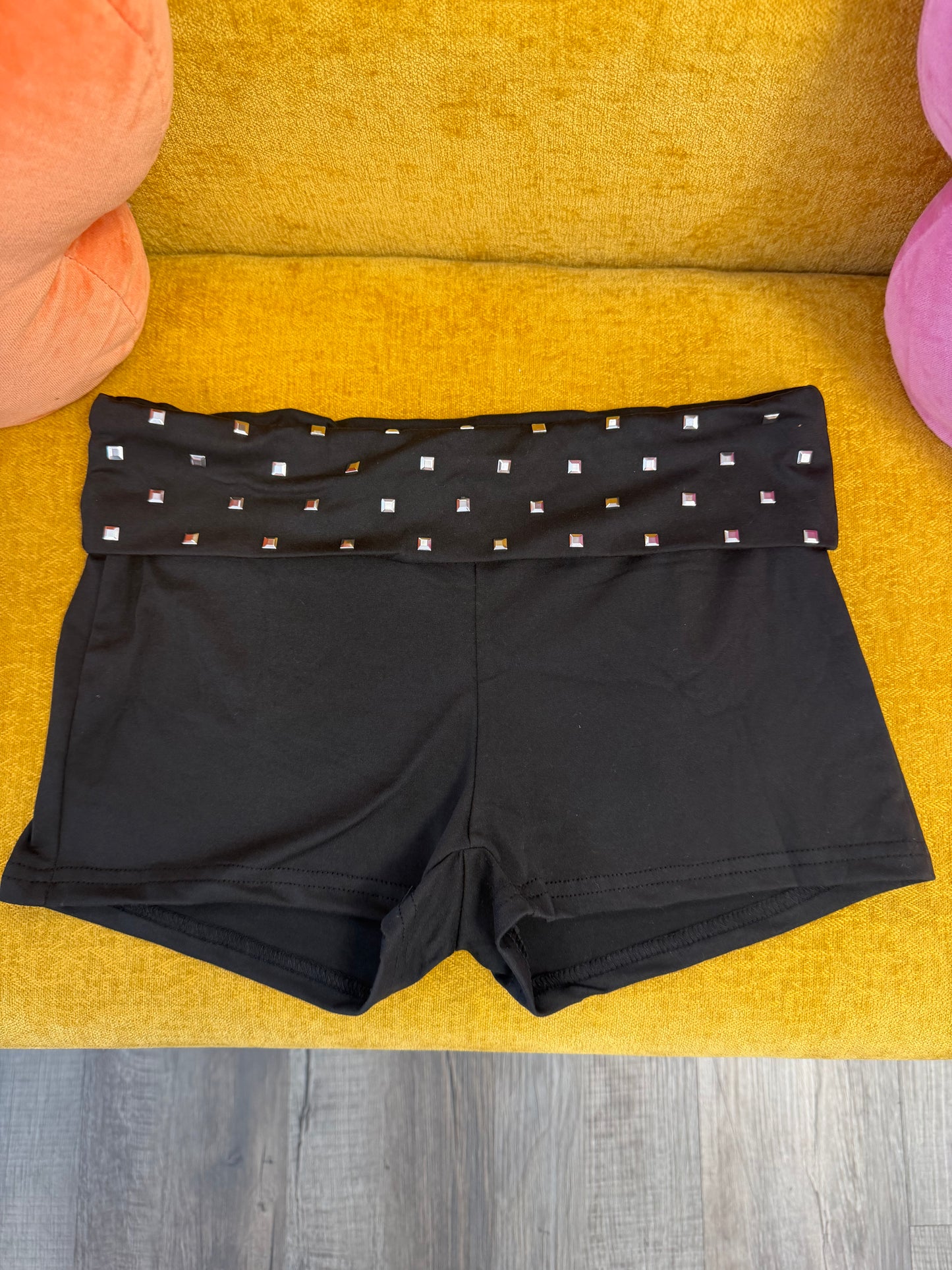 Studded Fold Over Shorts