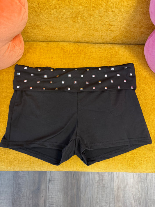 Studded Fold Over Shorts