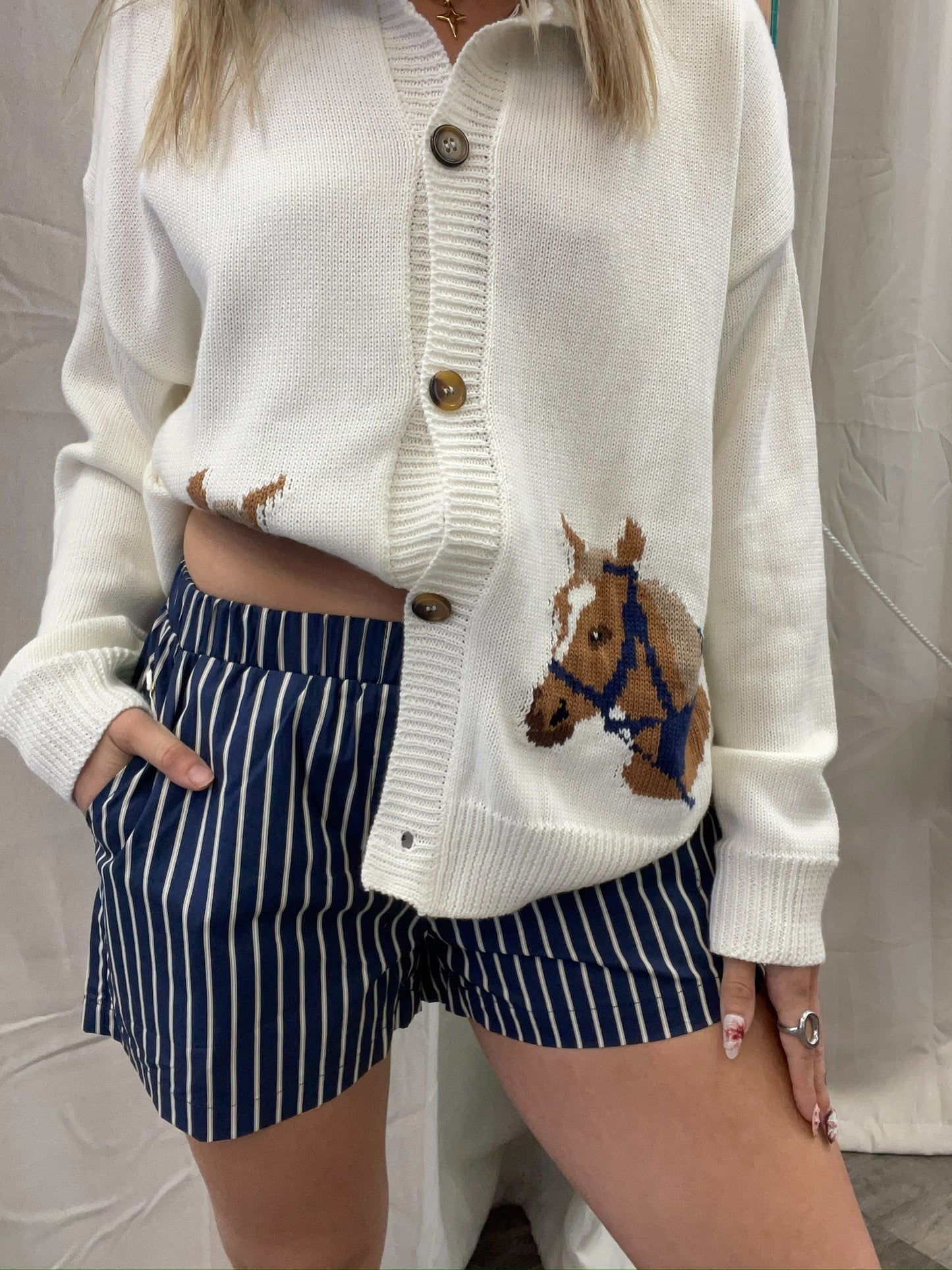 Navy Sarah Shorts