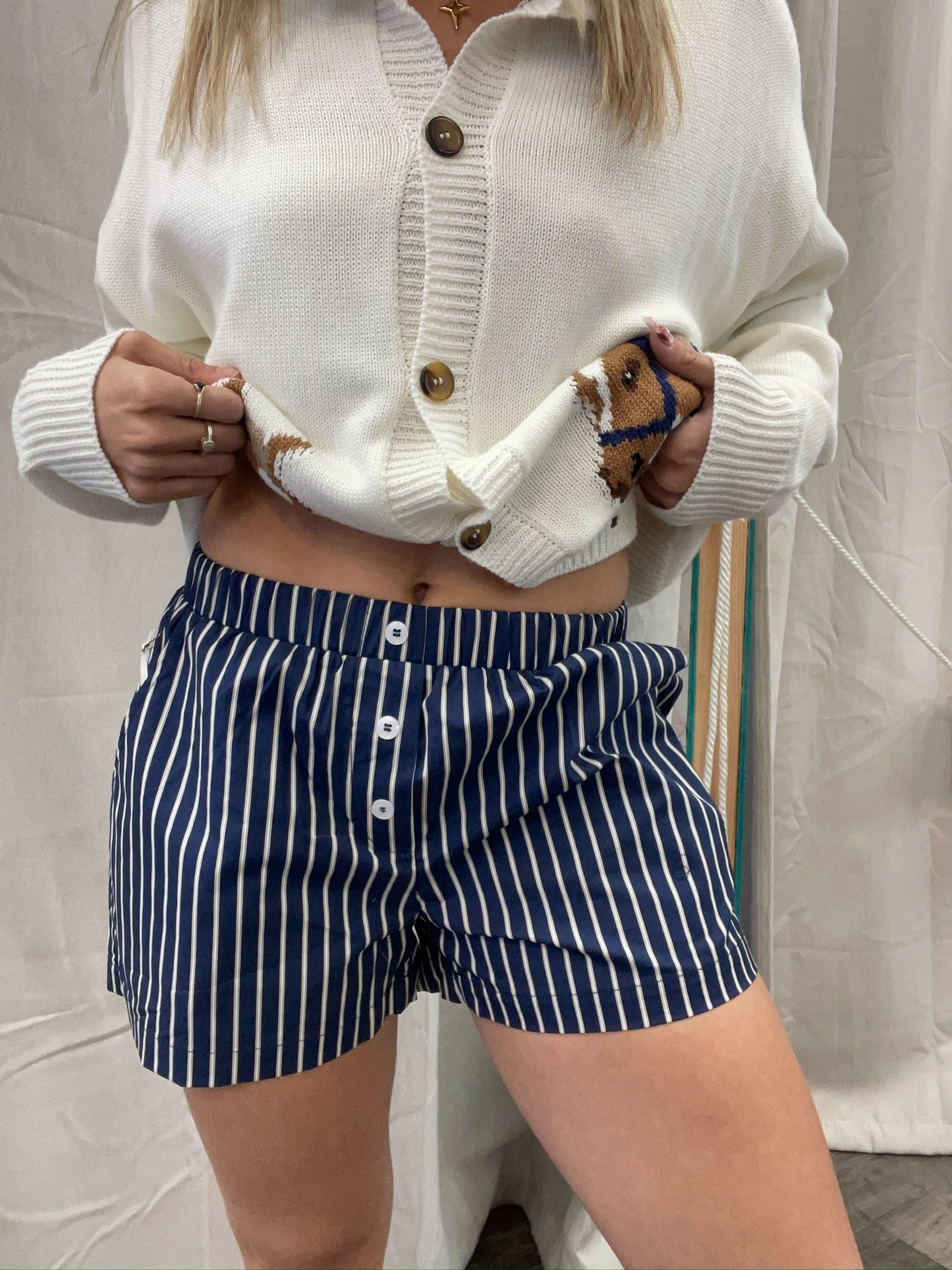 Navy Sarah Shorts