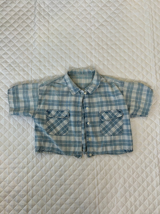 LL Plaid Denim Button Up