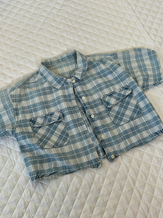 LL Plaid Denim Button Up