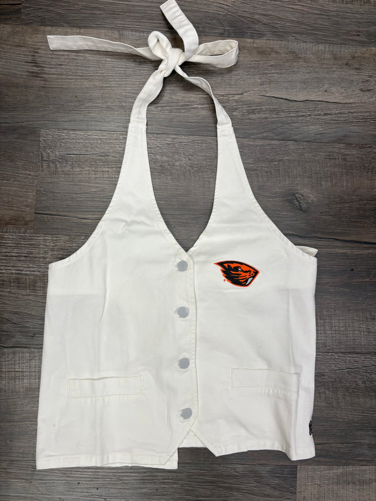 OSU Denim Halter Vest
