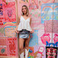 White Tiered Boho Tank