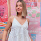 White Tiered Boho Tank